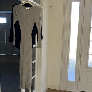 Elegant Gray Maxi Dress